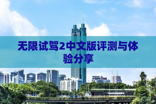 无限试驾2中文版评测与体验分享